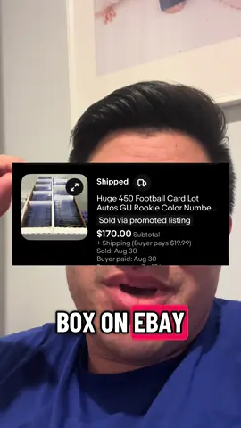 I just sold this bulk football card box on eBay for $170. Here’s an example of some of the cards inside.  eBay store: allset24  #sportscards #sportscardstiktok #thehobby #whodoyoucollect #ebayseller 