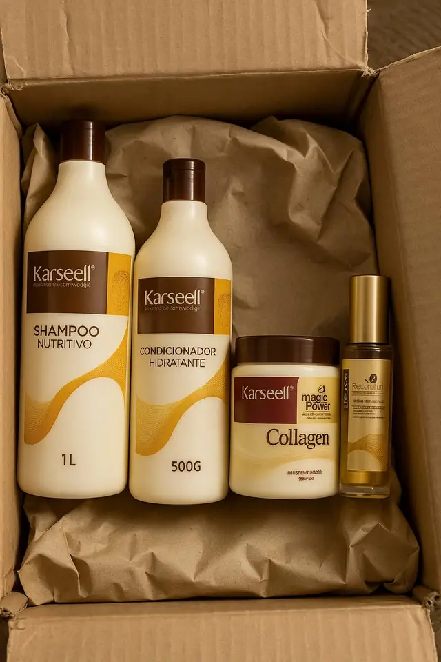 📌 Kit Karseell Original Profissional (Shampoo + Condicionador 1L + Máscara 500g + Óleo Capilar 50ml) hidratação completa para os fios ✨💆‍♀️ #achadinhosShopee #cuidadoscomoscabelos #haircare #hidratacaocapilar #cronogramacapilar     