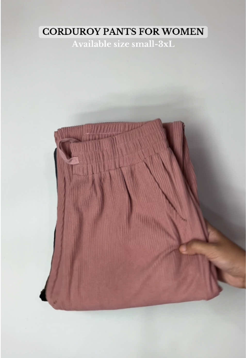 Corduroy pants for women. Size small-3xL. Ganda ng quality comfy suotin. #corduroypants #corduroy #pantsforwomen #pantsoutfitideas #fyp 