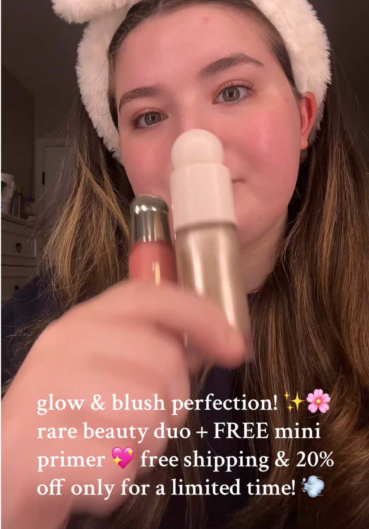 Get that effortless glow! ✨🌸 Rare Beauty Blush & Luminizer Duo comes with a FREE mini primer, ships free, and is 20% off right now! 💖 @Rare Beauty  #RareBeauty #GlowingSkin #BlushAndLuminizer #MakeupAddict #BeautyDeals       