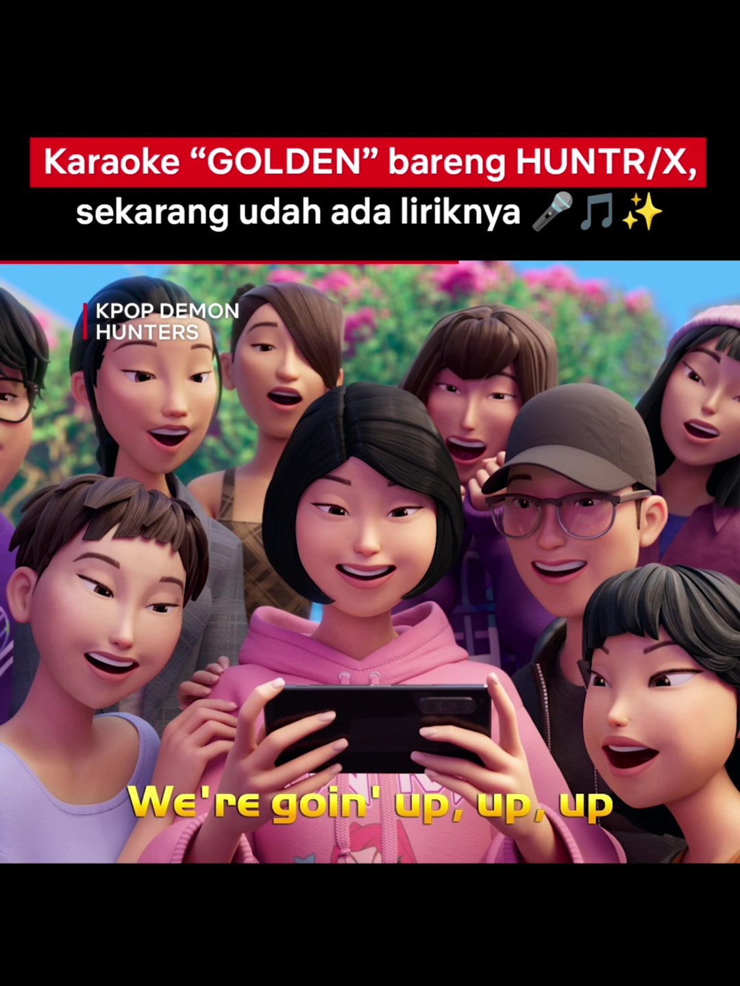 Waktunya karaokean non-stop sampe serek di #KPopDemonHuntersSingAlong 🎤✨ Udah tayang #Netflix dan ready buat di-repeat 100000x!  #KPopDemonHunters #FilmAnimasi #Huntrix #SajaBoys #Golden #Kpop #Idol