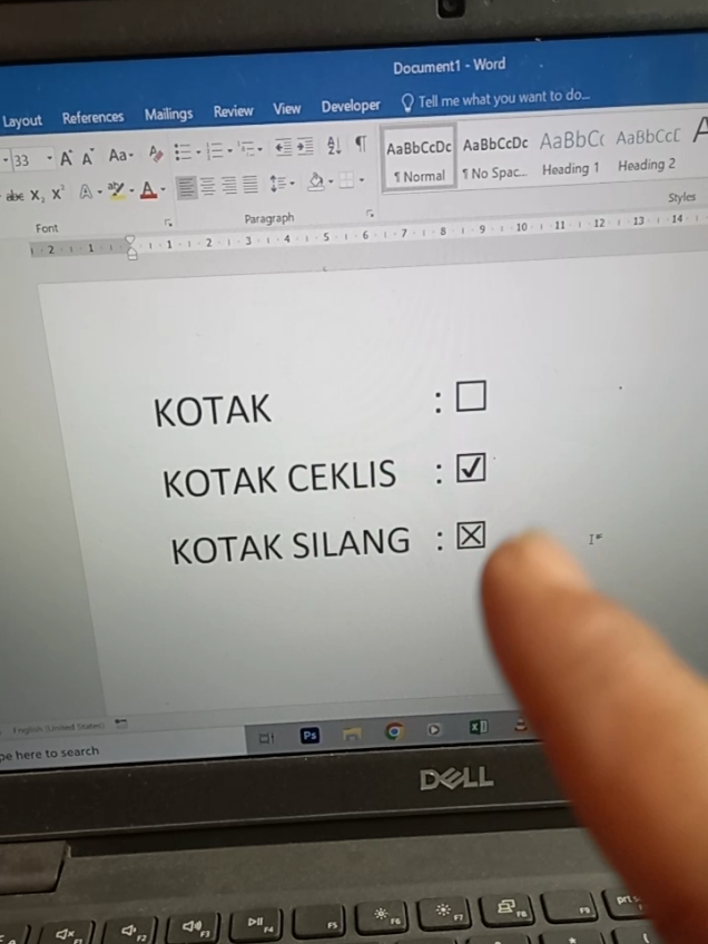 CARA MEMBUAT KOTAK, CEKLIS DAN SILANG DI WORD DENGAN CEPAT #belajarword #msoffice #msword 