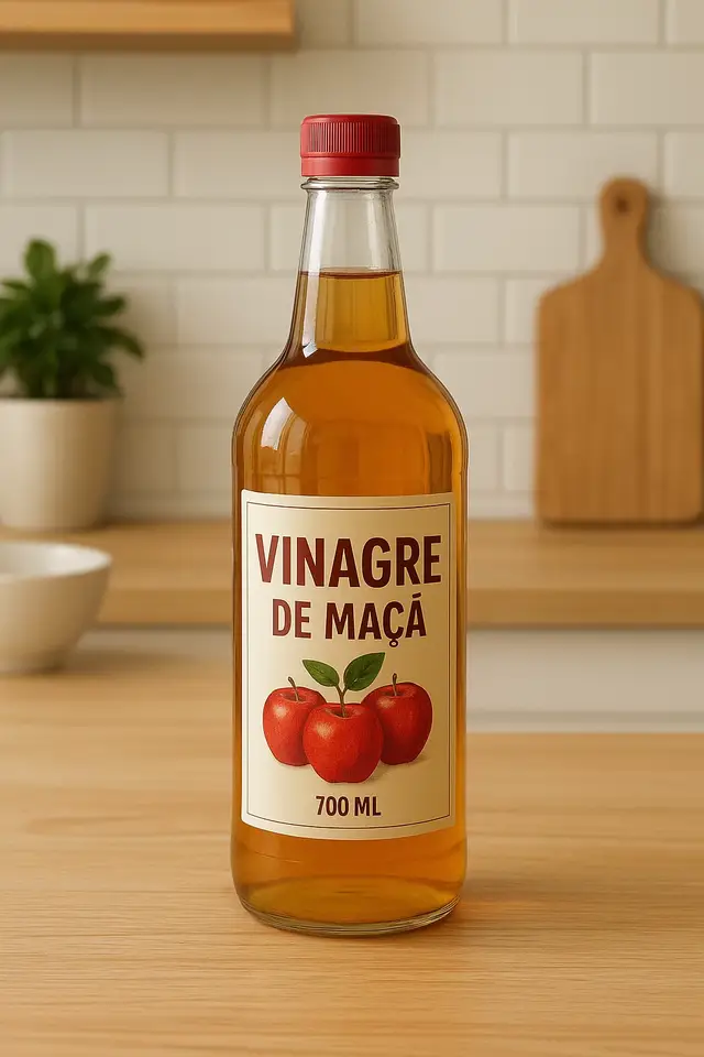 •	1 copo de água filtrada (200 ml) 	•	1 colher de sopa de vinagre de maçã (de preferência orgânico e não filtrado) 	•	Opcional: 	•	1 colher de chá de mel (para adoçar levemente) 	•	1 pitada de canela em pó ou gengibre (para dar sabor e potencializar benefícios) 	•	Gelo a gosto Modo de preparo: 	1.	Em um copo, coloque a água. 	2.	Adicione o vinagre de maçã e misture bem. 	3.	Se desejar, acrescente mel e mexa até dissolver. 	4.	Finalize com gelo ou especiarias. ⸻ ✅ Como tomar: 	•	1 vez ao dia, de preferência em jejum ou antes das refeições principais. 	•	Nunca ultrapassar 2 colheres de sopa por dia sem orientação médica/nutricional. ⚠️ Importante: 	•	O vinagre de maçã é ácido e pode agredir o esmalte dos dentes. Por isso, recomenda-se beber com canudo e enxaguar a boca com água depois. 	•	Pessoas com gastrite, refluxo ou problemas estomacais devem evitar ou consultar um médico antes de consumir.