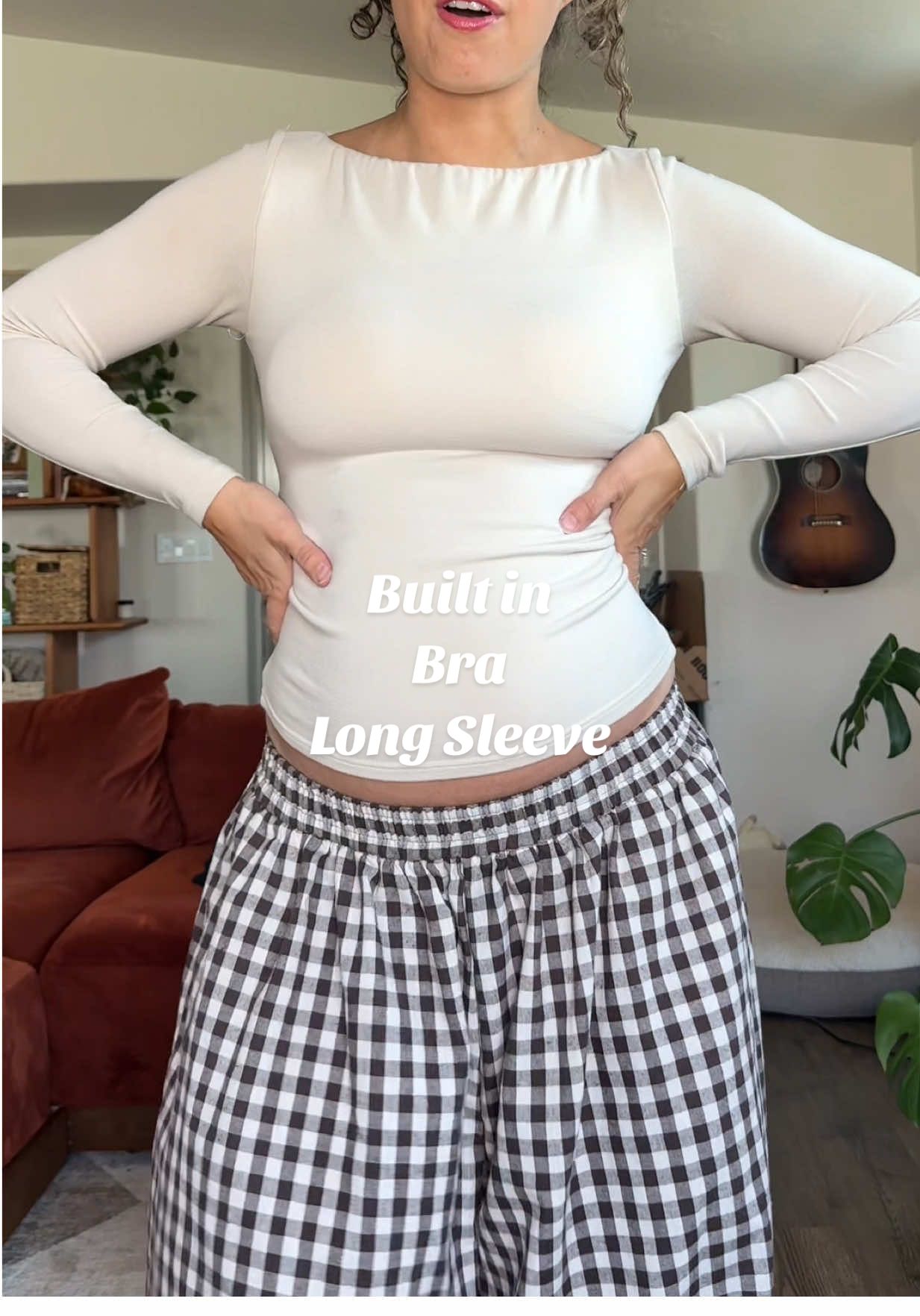 Built in bra tops are the best 🙌🏼 #builtinbra #longsleeve #ogl #boatneck 