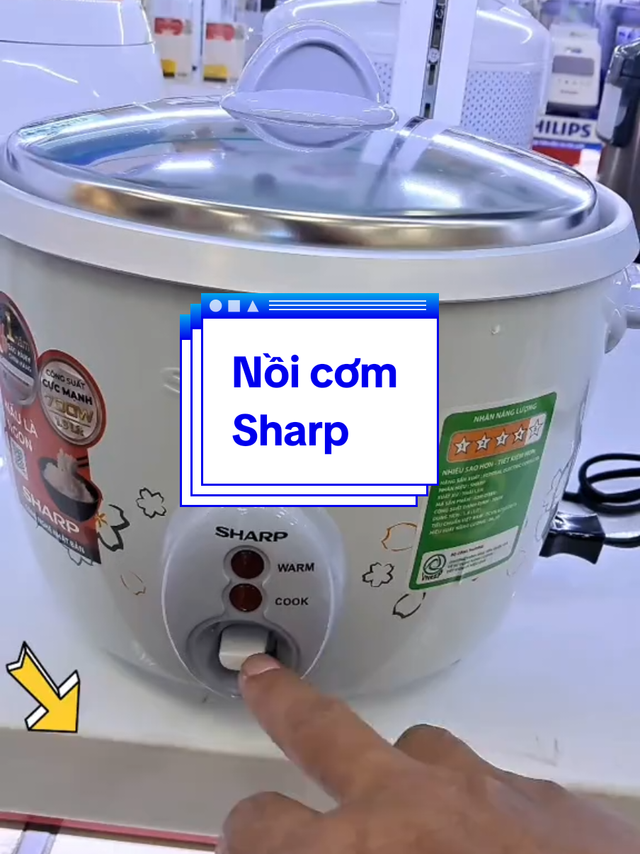 Nồi cơm điện Sharp 1.8lit - D18V   [ Nắp rời dễ vệ sinh ] #xuhuong#tiktok#