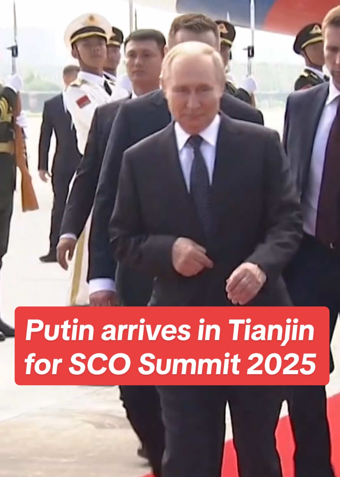 Russian President Vladimir #Putin arrived in Tianjin on Sunday for the upcoming Shanghai Cooperation Organization (SCO) Summit, which will take place from August 31 to September 1 in the northern Chinese port city of Tianjin. #putinwalk #russia🇷🇺 #leader #leadership 