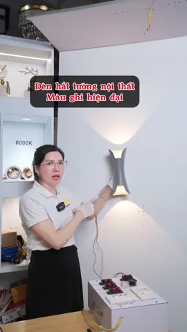 Đèn hắt tường nội thất màu ghi hiện đại #denhat #denledtrangtri #dentrangtri #dentrosang #sieuthidensanco @Đèn Điện Sanco @Quạt Trần Sanco @Đông Đèn Sanco @Sanco Decor @Siêu Thị Đèn Sanco 