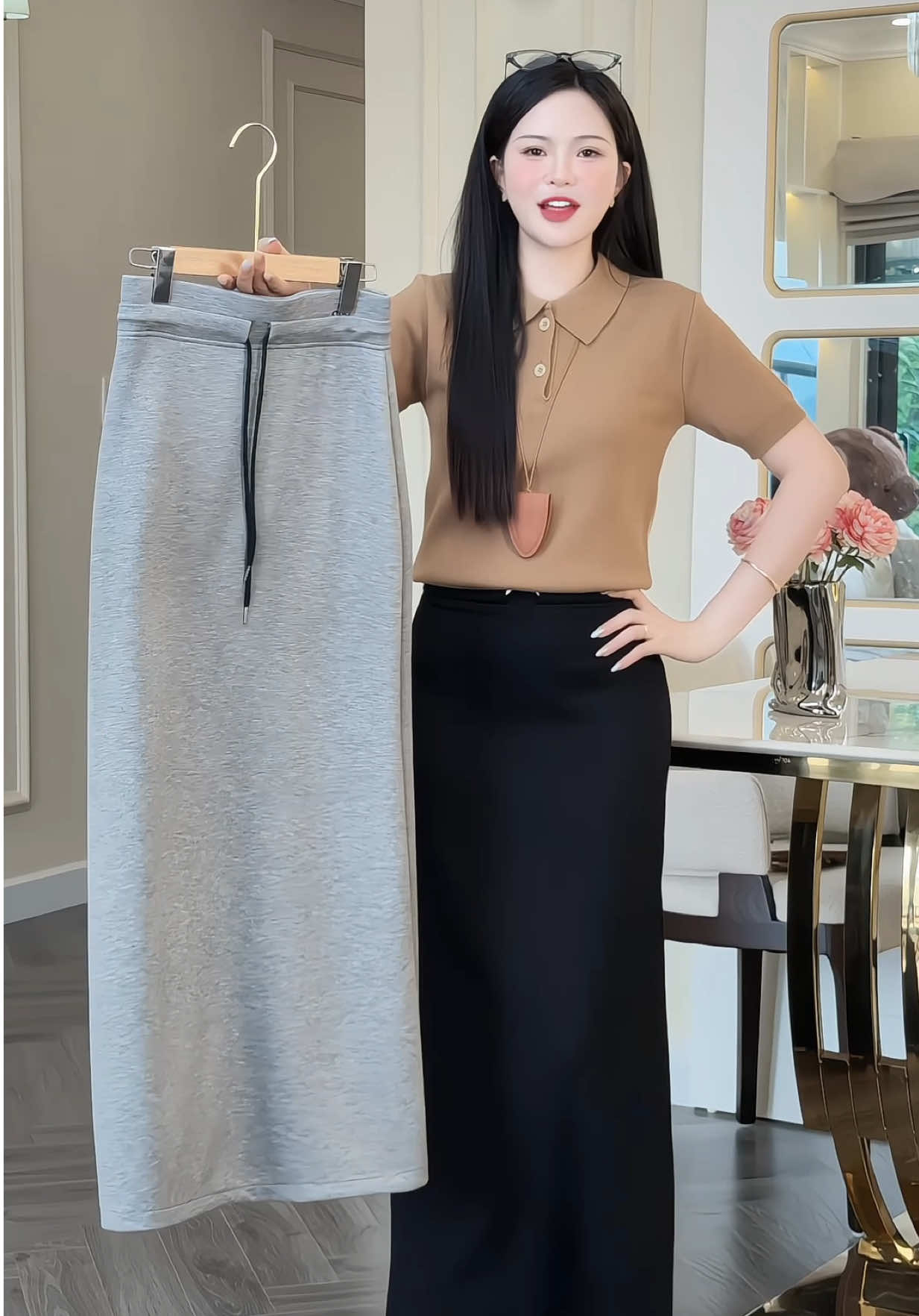 Chân Váy Suông Dài 95cm #champhanreview #chanvaydai 