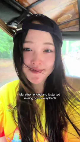 Angkor Empire Marathon 🏃🏻‍♀️💛🌧️.             #rain #Running #marathon2025 #siemreap 