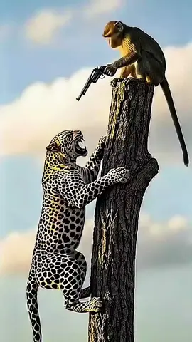 monkey hit tha gang lapord. #monkey #ai #aniamls #fyp #foryou 