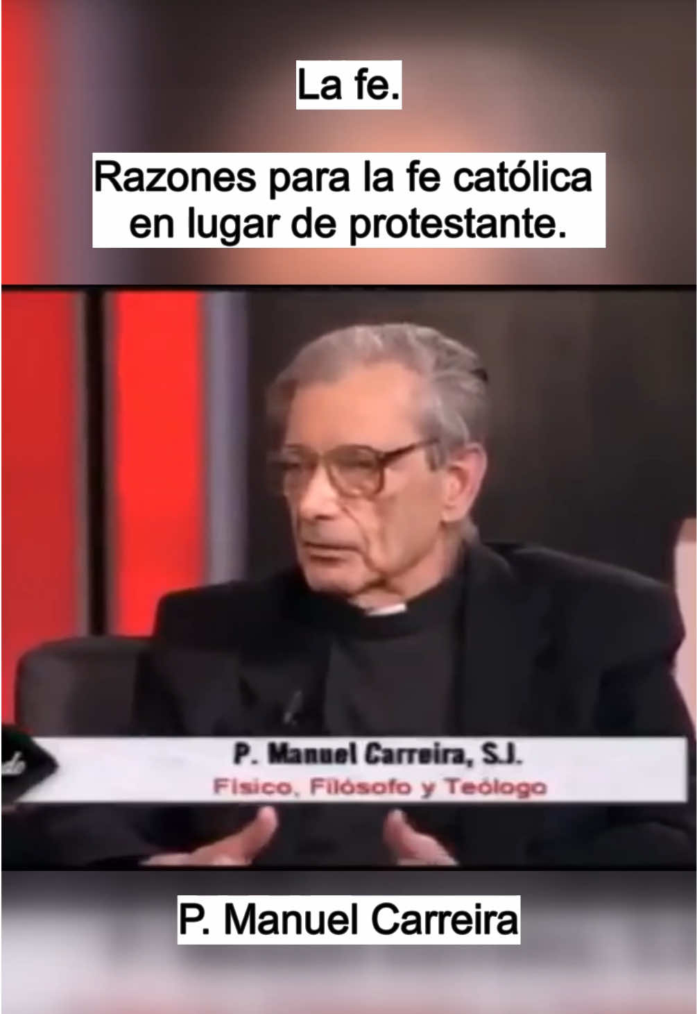 Reflexión del Padre Manuel Carreira en el programa nº 100 de «Lágrimas en la lluvia» titulado «La fe» y dirigido por Juan Manuel de Prada. #jesus #cristo #filosofia #reflexion #ciencia 