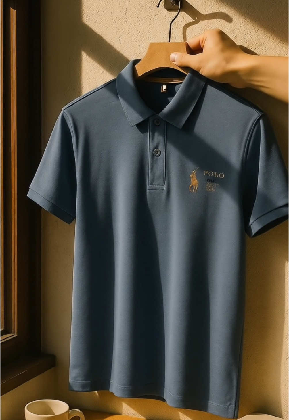Tamp-X Polo Shirt Pria Kaos Distro Kerah Casual Lengan Pendek Bordir korean style Biru Slimfit #kaos #polo #shirts #premium #rekomendasi #fashion #viral #fyp 
