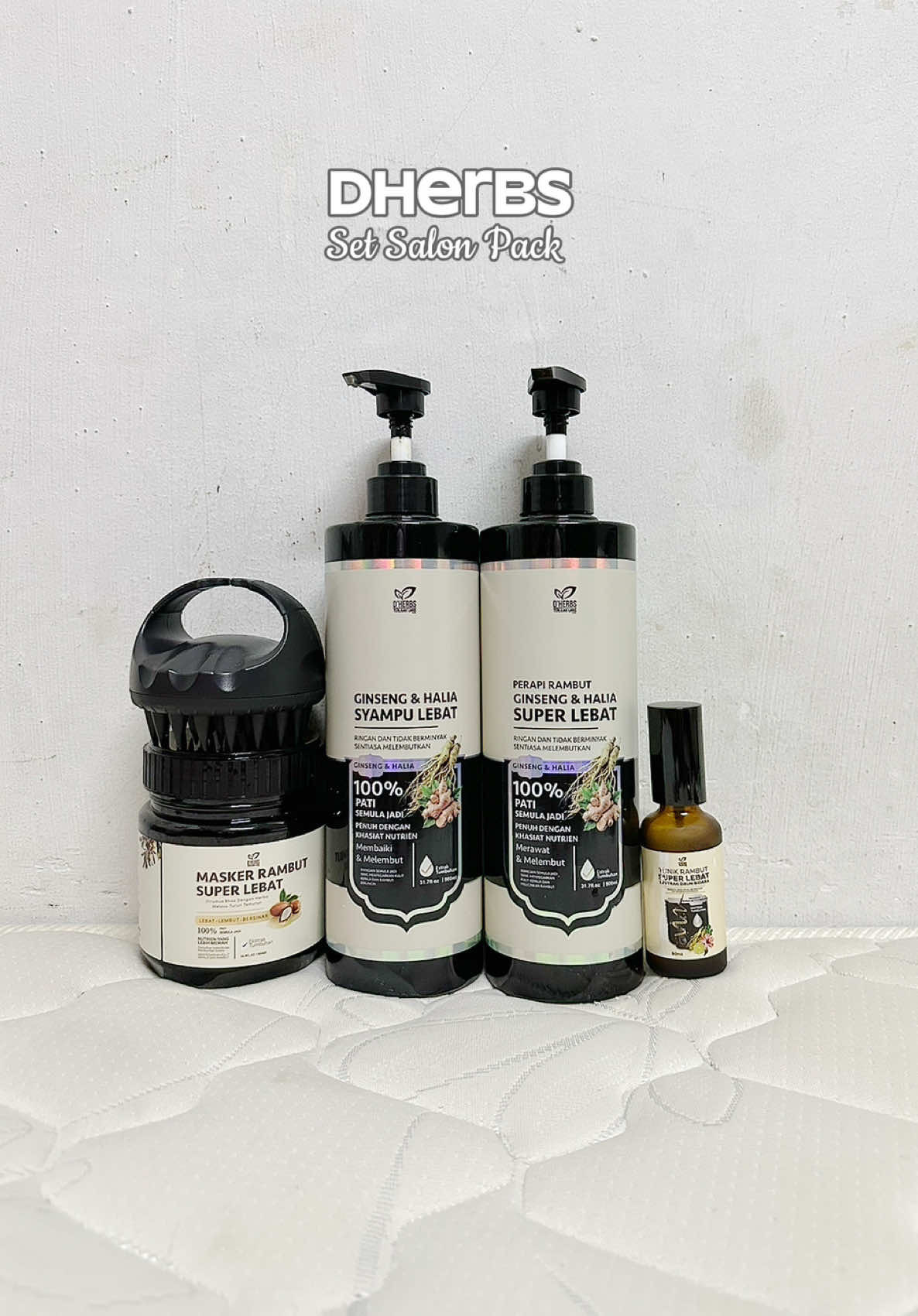 Replying to @Zaaa2016 Beli set ni, siap dapat sikat rambut percuma! #dherbs #shampoo #shampoorambutrontok #rambutgugur #maskerrambut 
