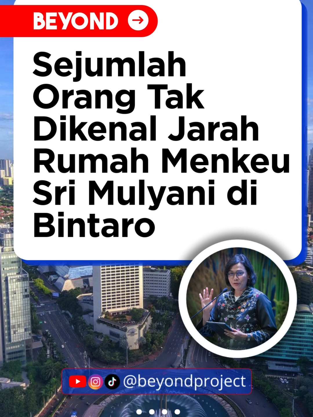Sejumlah orang tak dikenal menjarah rumah Menteri Keuangan (Menkeu) Sri Mulyani di Bintaro Tangerang Selatan, dini hari tadi. Sejumlah orang tidak dikenal itu masuk ke rumah Sri Mulyani sekitar pukul 01.00 WIB dan 03.00 WIB. 