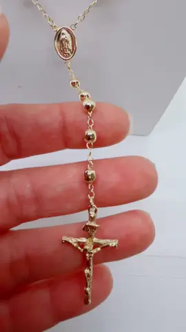 #rosario #rosary #orolaminado #virgencitadeguadalupe #crucifijo #cadenadebalines 