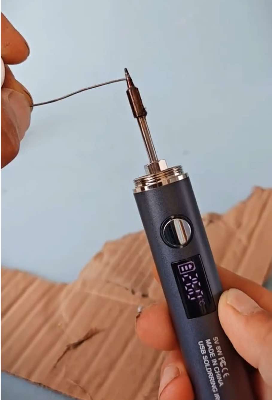 Mỏ hàn điện tử không dây, có đèn led trợ sáng #mohandientu #mohanmini #xuhuong 