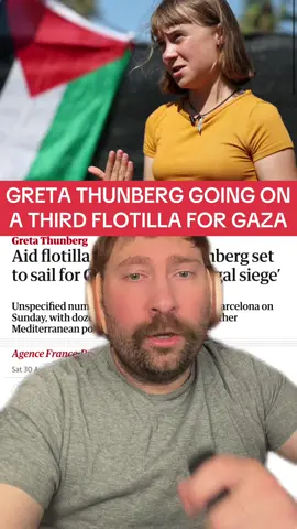 8:/30  - 9:42PM PDT — GRETA THUNBERG GOING ON A THIRD FLOTILLA FOR GAZA — #gaza #flotilla #breakingnews #gretathunberg #palestinian 