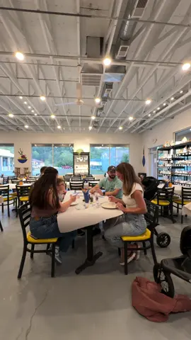 Such a fun evening! Can’t wait to pick up our finished pottery pieces 🥹🎨🎂 #doubledate #potterypainting #momanddad #birthdayplate #saturday 