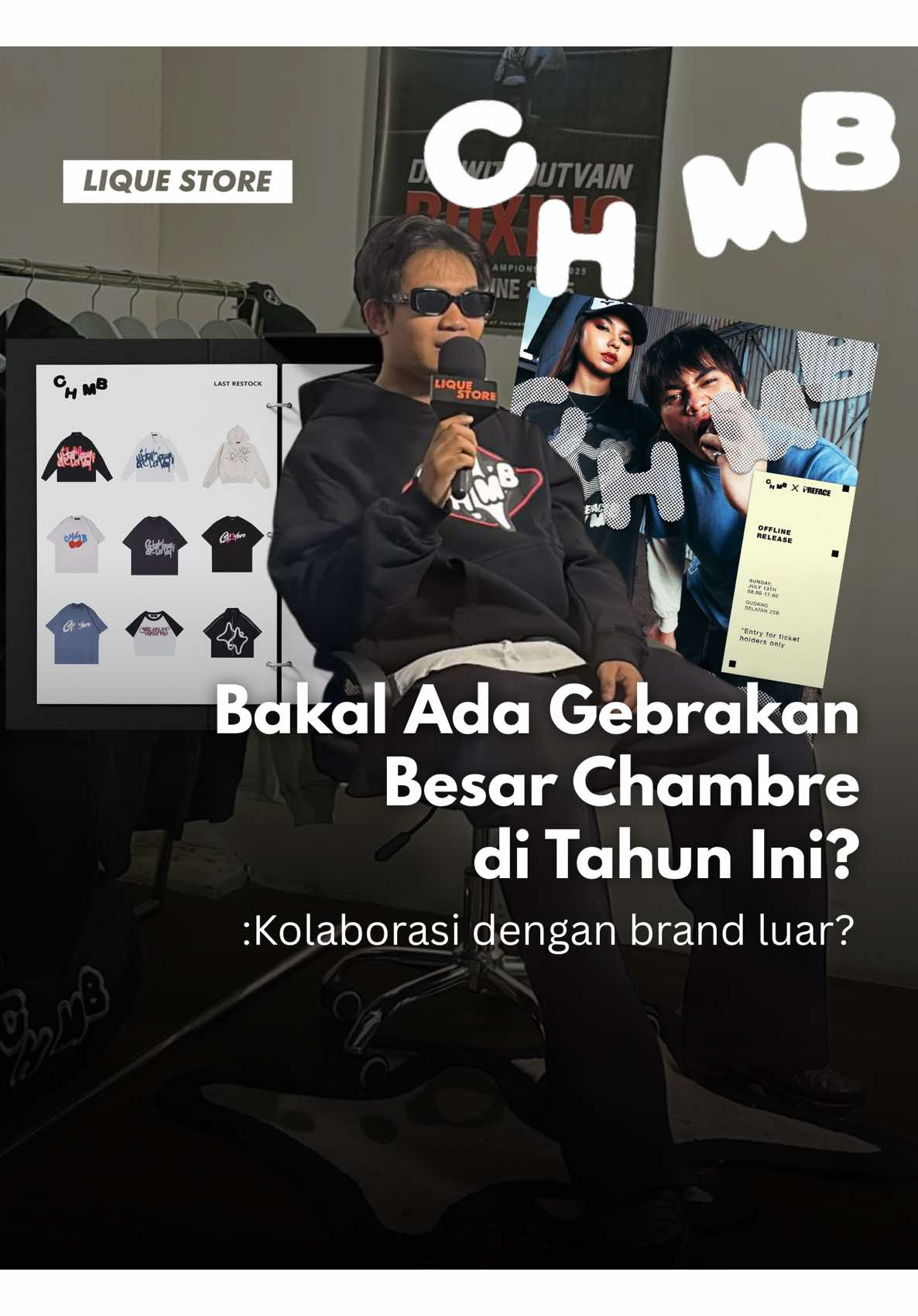 Part.2✨ Juni lalu kita sempet ngobrol bareng owner dari @chambredelavain Katanya masih bakal ada kejutan di tahun ini dan tahun mendatang! 👀 Dan kemungkinan kolaborasi bareng brand luar?😱 Kira-kira menurut kalian bakal collab sama siapa? Dan kapan nih waktunya? 🔥 👉 Full video interview ada di YouTube Lique ID (link di bio). Mari kita tunggu gebrakan Chambre selanjutnya! #LiqueTalks #LiqueID #LiqueStore #ChambreDeLavain #CHMB    