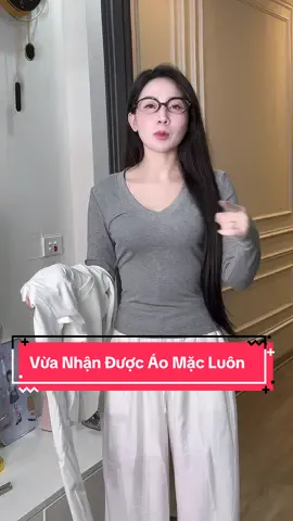 Nhận xong đã vội vàng mặc kịp cái se lạnh này ạ🥰🥰 #nguyentramanh #tramanh 