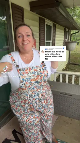 Replying to @Lindsey Bailey | SAHM 💙💙 I love the white lond sleeve tee underneath. I think these could last us all through fall.  #TikTokShopCreatorPicks #tiktokshoplabordaysale #overalls #plussize #curvyfashion 