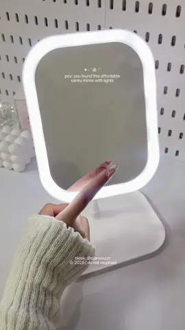 so in love with this affordable vanity mirror with lights 🤍✨ #vanitymirror #vanitymirrorwithlights #mirror #mirrorwithlights #makeupmirror 