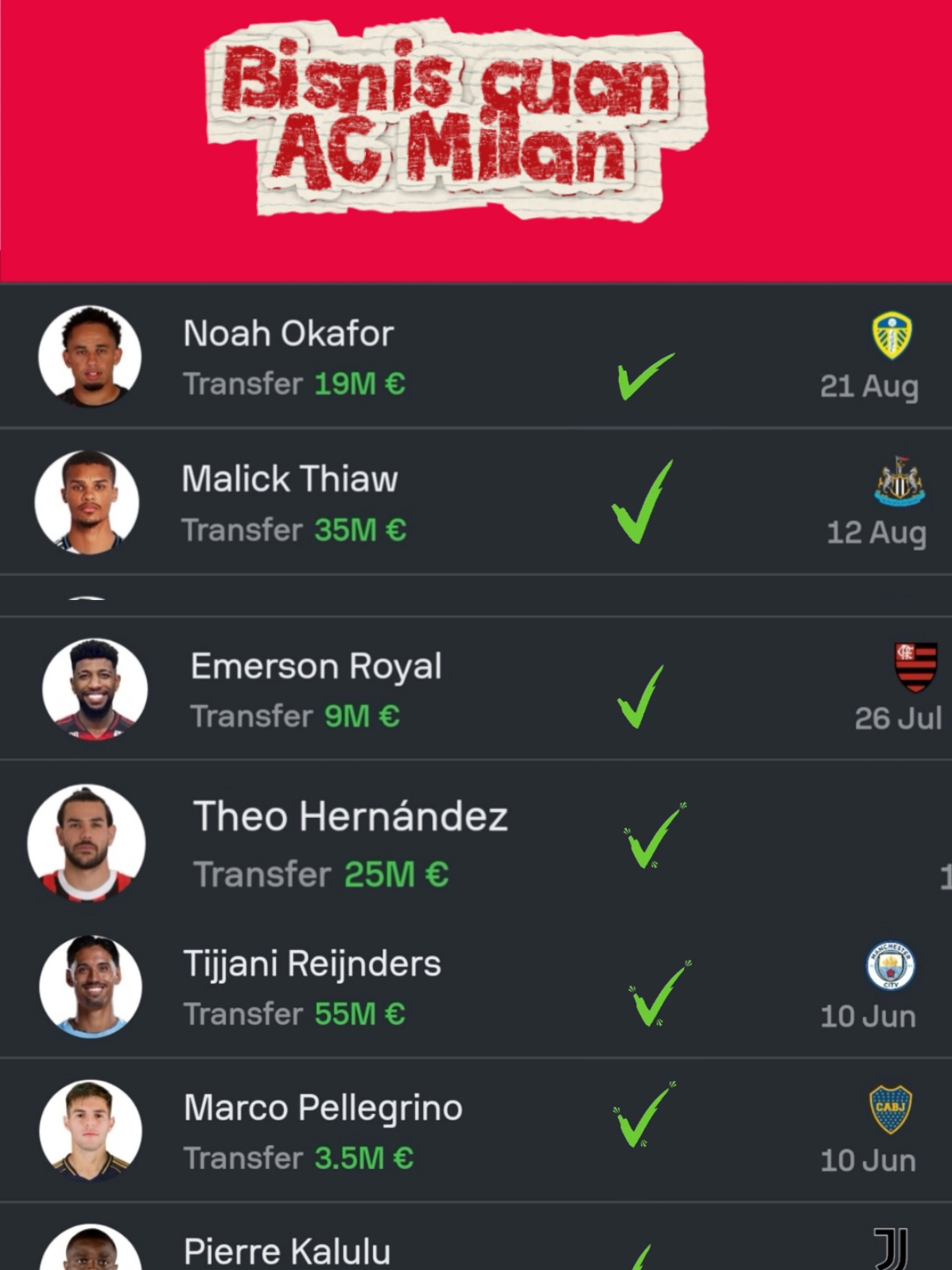 Omon2 bujet transfer 100jt euro, taunya dari jual pemain dulu 😮‍💨 more to go.. Mr. X blom dateng 😂✊ #acmilannews #acmilan #mercato #bursatransfer #calcio #milanistiindonesia 