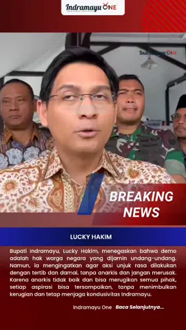 Bupati Indramayu, Lucky Hakim, menegaskan bahwa demo adalah hak warga negara yang dijamin undang-undang. Namun, ia mengingatkan agar aksi unjuk rasa dilakukan dengan tertib dan damai, tanpa anarkis dan jangan merusak. Karena anarkis tidak baik dan bisa merugikan semua pihak, setiap aspirasi bisa tersampaikan, tanpa menimbulkan kerugian dan tetap menjaga kondusivitas Indramayu. #Indramayu #LuckyHakim #BeritaIndramayu #DemoDamai