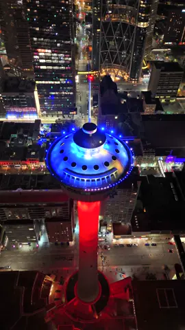🇵🇭✨ Calgary Tower shining bright in the colors of the Philippine flag! A little piece of the Philippines right here in Calgary – a beautiful reminder of unity and pride. ❤️💙💛 #CalgaryTower #PhilippineFlag #FilipinoPride #YYCLife #CalgaryNights           
