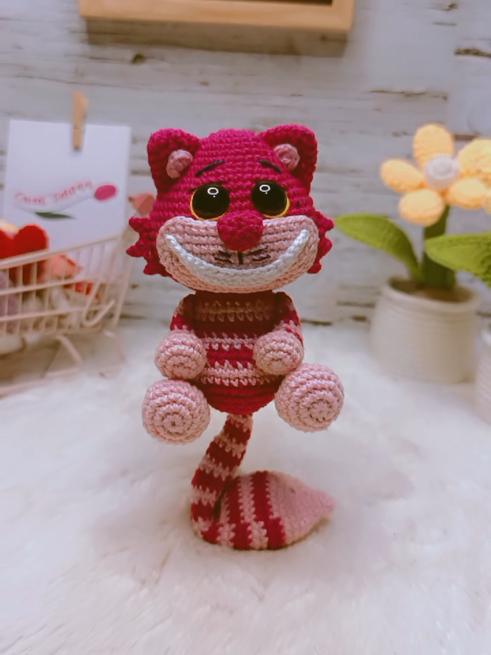 Gatito Cheshire 💜🩷  Amigurumi Personalizado Lima Perú 🇵🇪  patrón disponible. Quieres sorprender ? Te muestro al dulce Cheshire - Detalles que enamoran  #cheshire #amigurumi #detalles   #paratiiiiiiiiiiiiiiiiiiiiiiiiiiiiiii #fyppppppppppppppppppppppp 