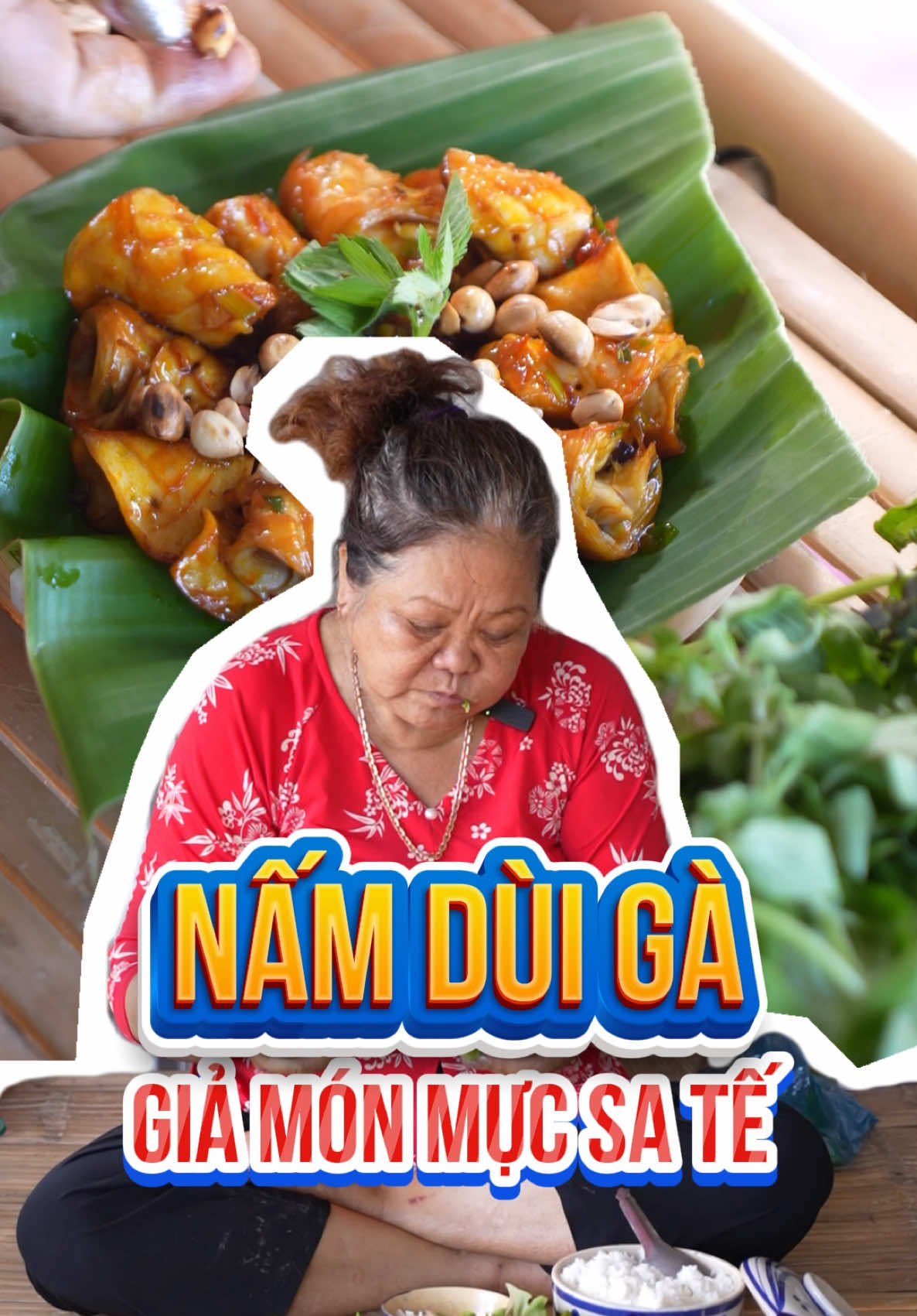 Nấm đùi gà làm mực sa tế cùng bà nhà các cháu #xuhuong #ancungtiktok #nauan #comque #mientay #cothuanchuyen #beancaigicungan 