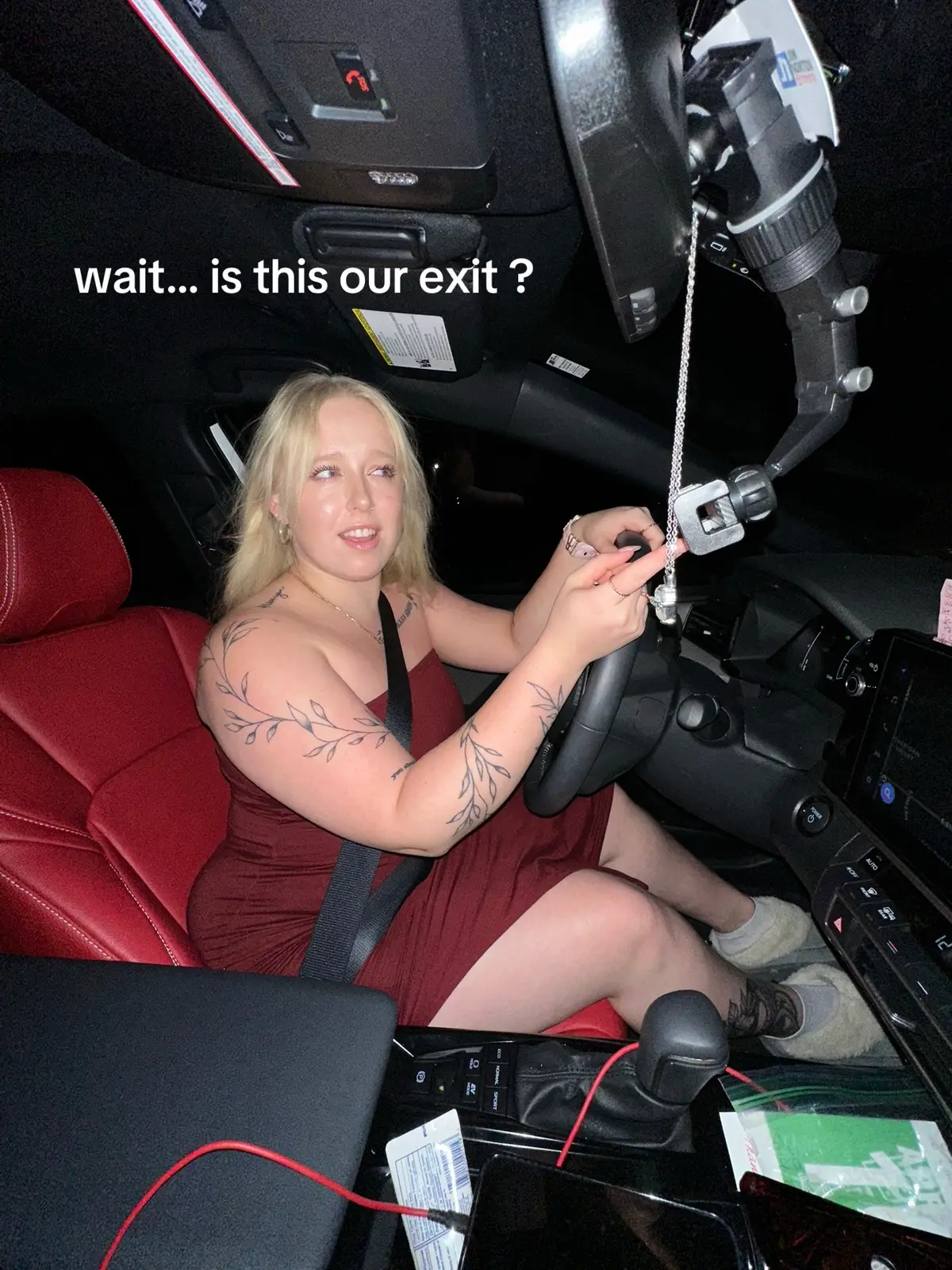 i’m a good driver… i promise 😭🤭 @Tommie Rose #fyp #foryou #wemissedtheexit #carvibe #imjustagirl 