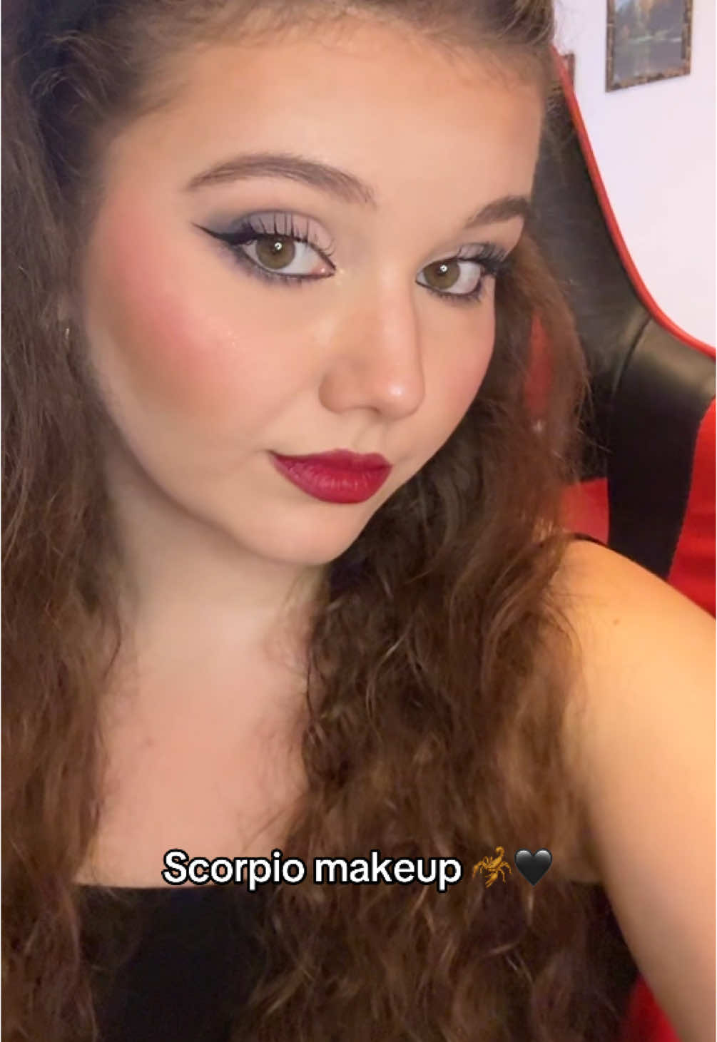 Proud scorpio 🖤 #grwm #grwmmakeup #makeupfavorites #catrice #darkacademiaaesthetic #darkmakeup #makeuptransition #scorpion🦂 #scorpiolover #scorpiomakeup #feminineenergy #darkfeminine #darkfeminineenergy  #makeupchallenge #redlips #greeneyes #boldmakeup 