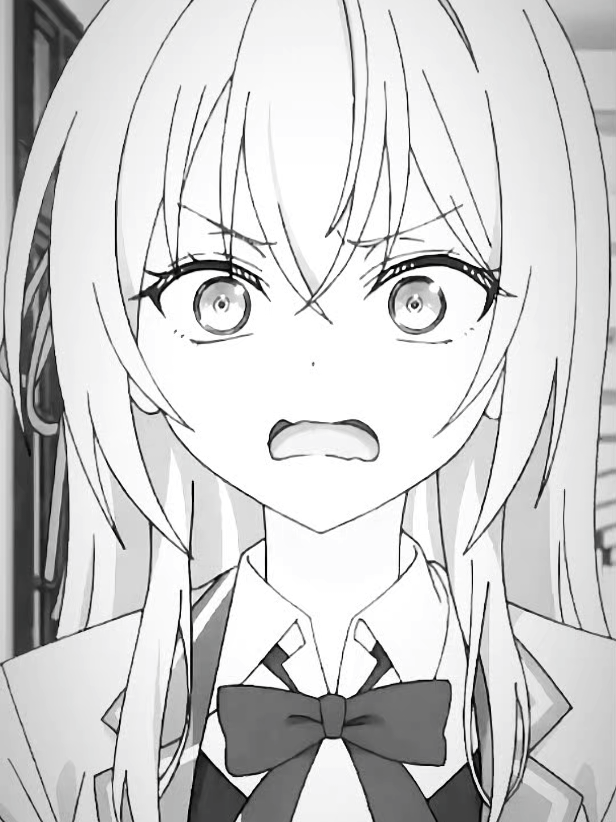 Which is more beautiful, with or without color? Comment below.#alya #anime #edit 💘