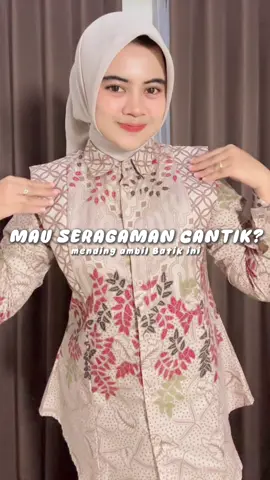 seragaman pake Batik ini aja #atasanbatik #batikcouple #batikseragam 
