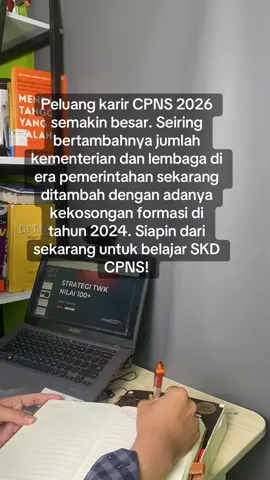 Peluang karir CPNS 2026 semakin besar. Seiring bertambahnya jumlah kementerian dan lembaga di era pemerintahan sekarang ditambah dengan adanya kekosongan formasi di tahun 2024. Siapin dari sekarang untuk belajar SKD CPNS! #cpns2026 #cpns #fyp #modalkontendoang #tipscpns 