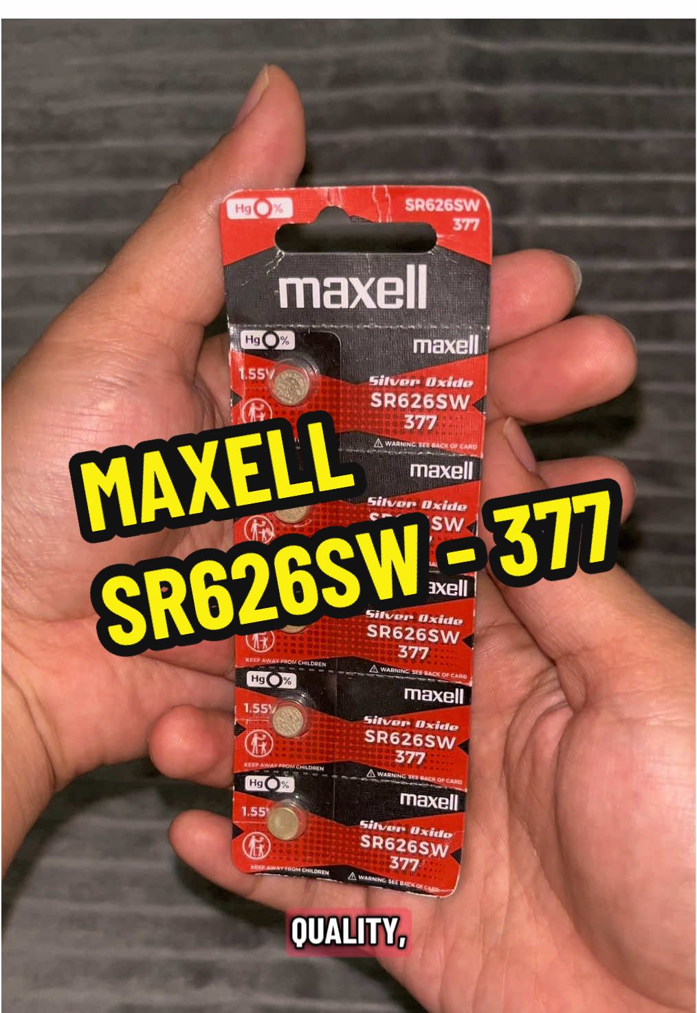 MAXELL Silver Oxide Battery with Code SR626SW - 377 para sa Relo mo ! #maxell #silveroxide #battery #batterywatch #sr626sw 