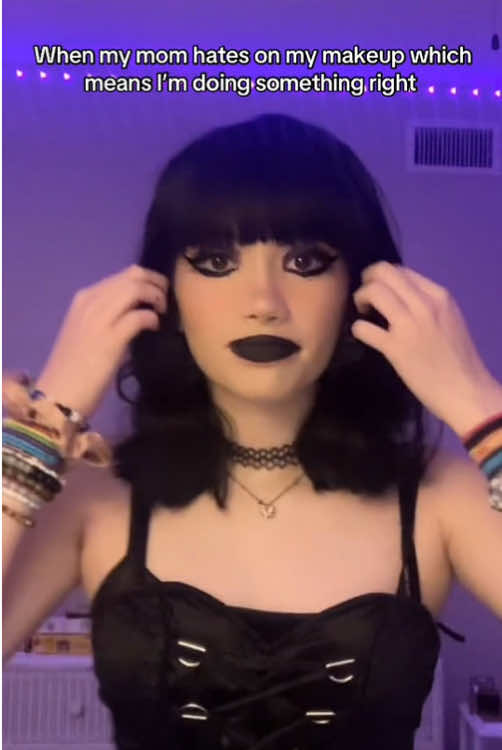 God forbid a girl wear black lipstick 