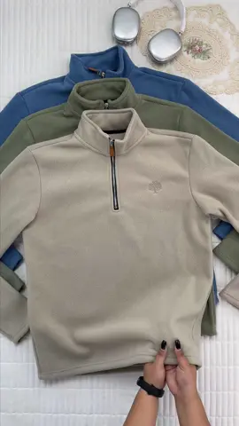 Half-Zip Fleece Sweatshirt | Warm & Soft, Stylish Half-High Neck Design #sweatshirt #fallfashion #menswear #OOTD #fyp 