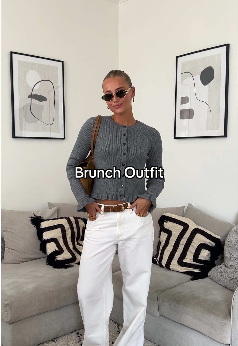 simple always works best x #brunchoutfit #simpleoutfit #cardigan  @abercrombie @adidas @asos @YSL Beauty 