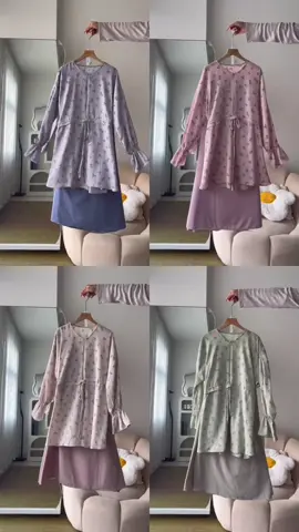 One set baruuu dr Moutfit 🫶🏻🥹😍🥰 #tunik #oneset #koreanstyle #ootdhijab #fyp 