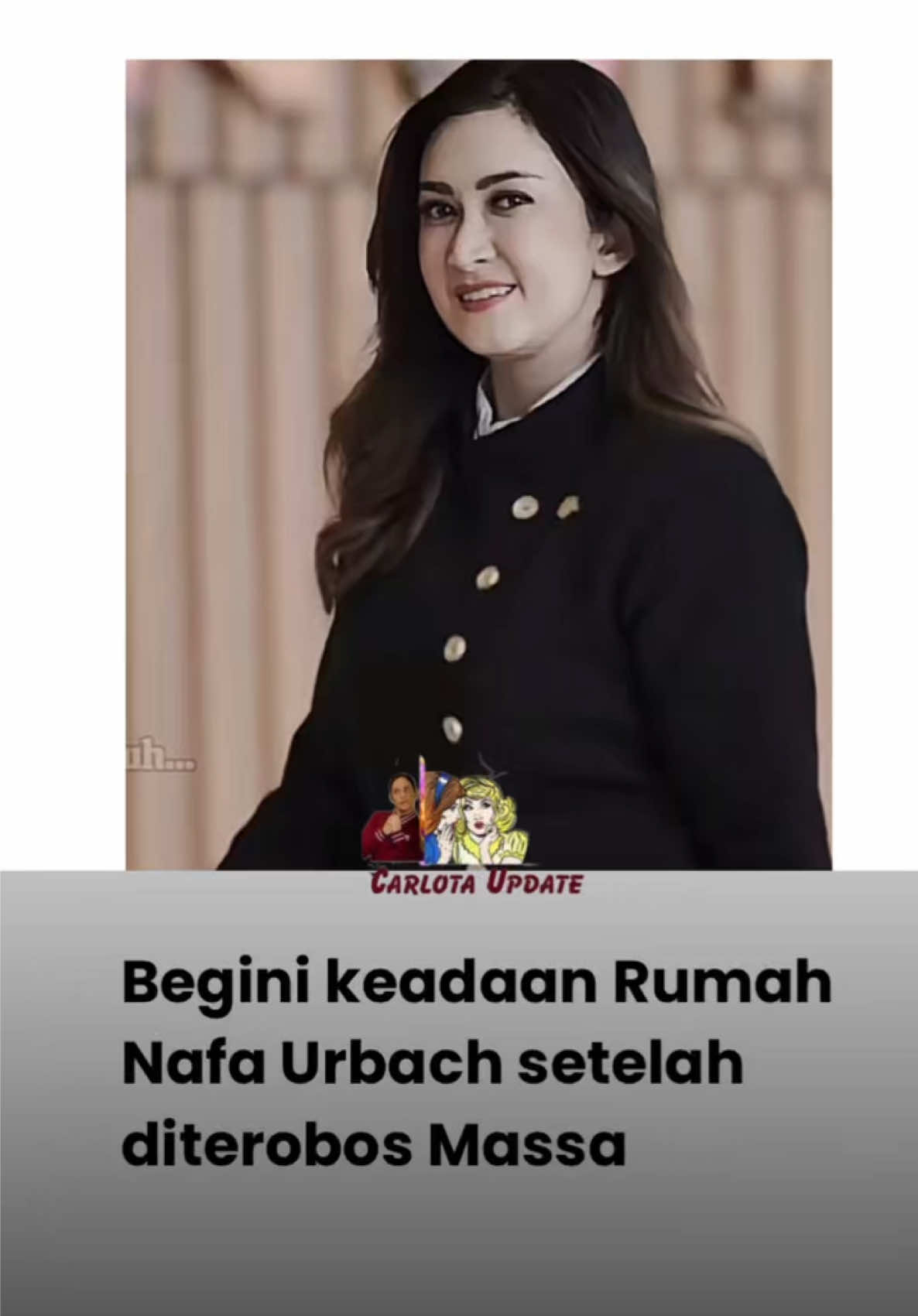 Rumah kontrakan Nafa ubah menjadi salah satu sasaran massa begini penampakan rumah Nafa Urbach setelah berhasil diterobos massa