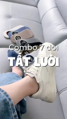 combo 7 đôi tất lười chống trơn trượt đang sa le nha #review #tatluoi #xuhuong 