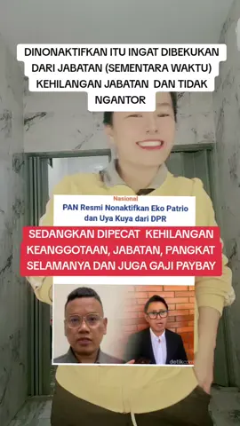 Setelah DASNEM kini PAN mengambil sikap yang sama yaitu nonaktifkan eko patrio dan iya kuya dari kbatanya sebagibwakil dari pan di DPR Ri #DPR #demo #tunjangandpr  #ekopatrio #uyakuya 