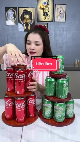 Tháp gỗ bày nước ngọt tiện lợi lắm nha #thapgo #thapgo3tang #thapgobaynuocngot #dogiadung #oanhoanhtaphoa 