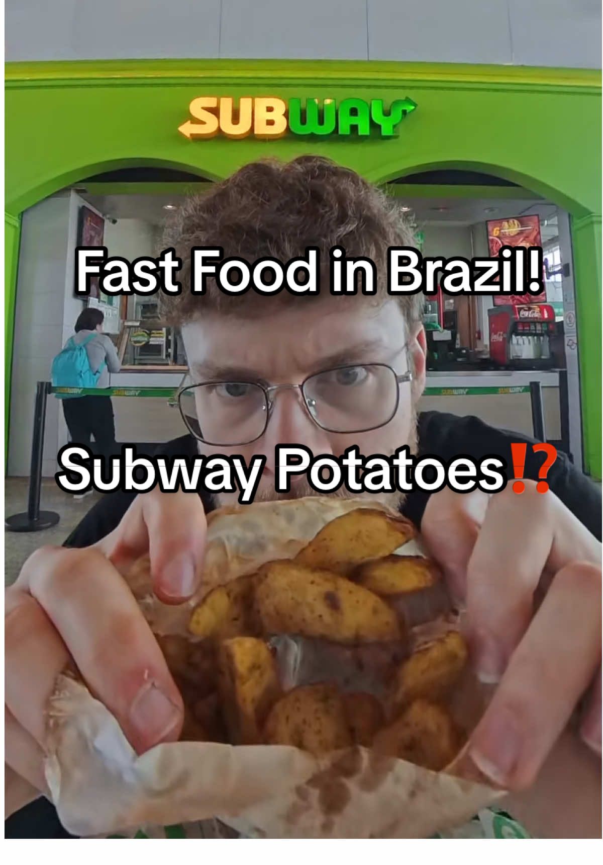 I tried American fast food restaurants in Brazil on my vacation, the results delighted me AND disgusted me  The Double Crunch Doritos from KFC is undeniably delicious, and subway having hot potato wedges as a side option definitely shocked me!  Burger King and McDonald’s are more or less the same besides some cool exclusives and overall better burger patty quality.  And last but certainly not least.. Taco Bell has a Kit Kat burrito? I’d call it pathetic but I can’t say I didn’t enjoy it.  What’s your favorite fast food item outside of the US?  #fastfood #foodreview 