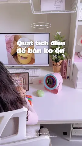 Chị em văn phòng hoặc ai hay ngồi làm việc thì tham khảo mẫu quạt này nhe #loulazylife #goojodoq #quatdeban #quattichdien #quatdien 