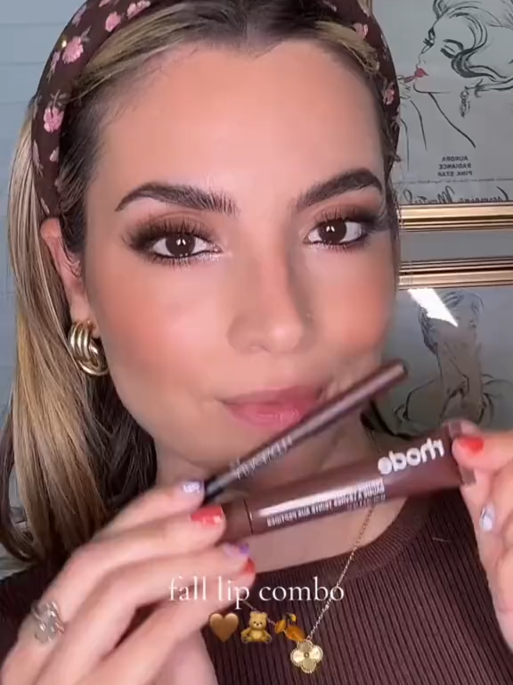 1390 fall lip combo  Huda Beauty Rich Brown  rhode skin Espresso #makeup #lipcombo #fall