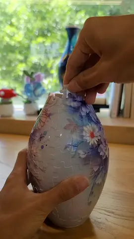 Where would you display it after finishing-living room or bedroom?#puzzles #puzzlevase #vase 