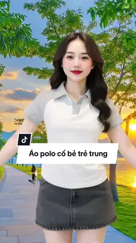 Áo thun polo phối tay#aonu #aothun #xuhuong #dotrungnien #thoitrangnu 